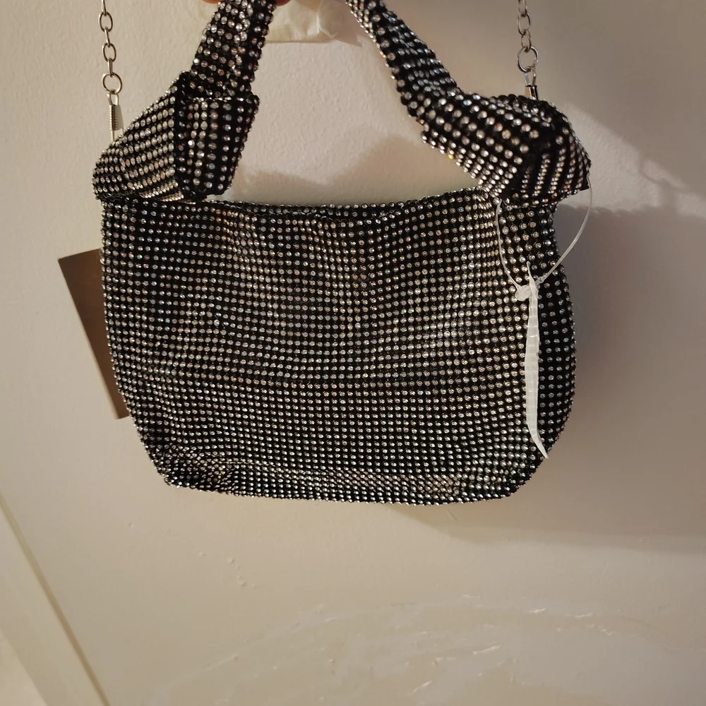 Stylish Black and Silver Women's Clutch